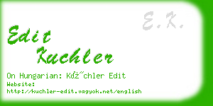 edit kuchler business card